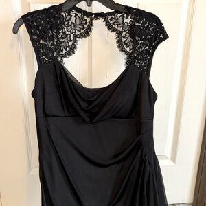 Elegant Black lace and sheer dress size 8 comes with sheer shall